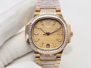 Best Swiss Super Replica Patek Philippe Nautilus 7014/1R-001 Rose Gold Diamond Watch