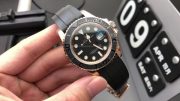Swiss Super Clone Rolex Yacht-Master 116655 Replica Rose Gold – 40mm Ceramic & Rubber - Image 2