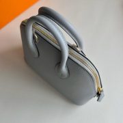 Hermes Bolide 1923 Mini Handmade Bag in Blue Glacier Evercolor Calfskin - Image 8