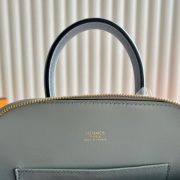 Hermes Bolide 1923 Mini Handmade Bag in Blue Glacier Evercolor Calfskin - Image 6