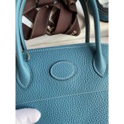 Hermes Bolide 1923 27 Handmade Bag in Blue Jean Clemence Calfskin - Image 3