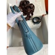 Hermes Bolide 1923 27 Handmade Bag in Blue Jean Clemence Calfskin - Image 5