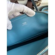 Hermes Bolide 1923 27 Handmade Bag in Blue Jean Clemence Calfskin - Image 9