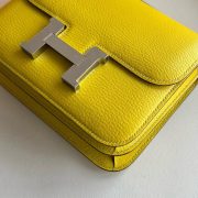 Hermes Constance 18 Handmade Bag in Jaune Naples Chevre Mysore Leather - Image 3