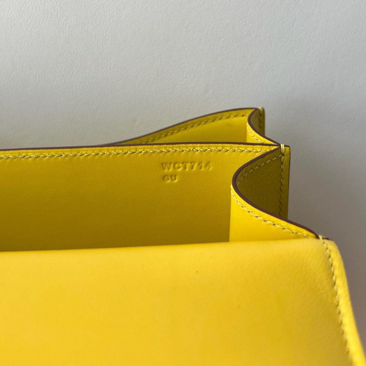 Hermes Constance 18 Handmade Bag in Jaune Naples Chevre Mysore Leather - Image 7