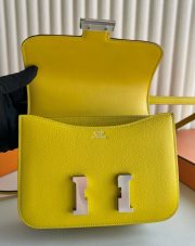 Hermes Constance 18 Handmade Bag in Jaune Naples Chevre Mysore Leather - Image 8