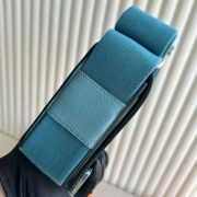 Hermes Geta Handmade Bag in Blue Jean Chevre Mysore Leather - Image 3