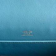 Hermes Geta Handmade Bag in Blue Jean Chevre Mysore Leather - Image 5