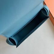 Hermes Geta Handmade Bag in Blue Jean Chevre Mysore Leather - Image 6