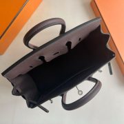 Hermes Birkin 25 Retourne Handmade Bag in Chocolat Clemence Leather - Image 7
