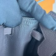Hermes Birkin 25 Retourne Handmade Bag in Chocolat Clemence Leather - Image 8