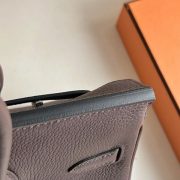 Hermes Birkin 25 Retourne Handmade Bag in Chocolat Clemence Leather - Image 5
