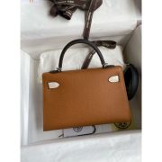 Hermes HSS Kelly Mini II Sellier Tri-color Bag in Silver/Craie/Black Epsom Calfskin - Image 2