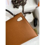 Hermes HSS Kelly Mini II Sellier Tri-color Bag in Silver/Craie/Black Epsom Calfskin - Image 5