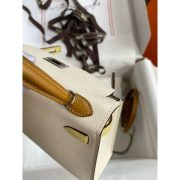 Hermes Kelly Mini II Sellier Tri-color Bag in Nata/Craie/Black Epsom Calfskin - Image 7