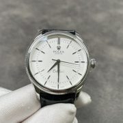 Swiss Rolex Cellini Time 50509-0016 Replica White Dial Black Leather Strap Men’s Watch - Image 2