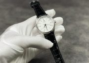 Swiss Rolex Cellini Time 50509-0016 Replica White Dial Black Leather Strap Men’s Watch - Image 3