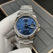 Best Swiss Super Clone Rolex Day-Date 228239 Replica Watch | 40mm Blue Diamond Dial
