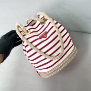 Prada Mariner small striped fabric bucket bag - Image 5