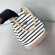 Prada Mariner small striped fabric bucket bag - Image 2