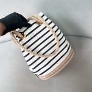 Prada Mariner small striped fabric bucket bag - Image 3