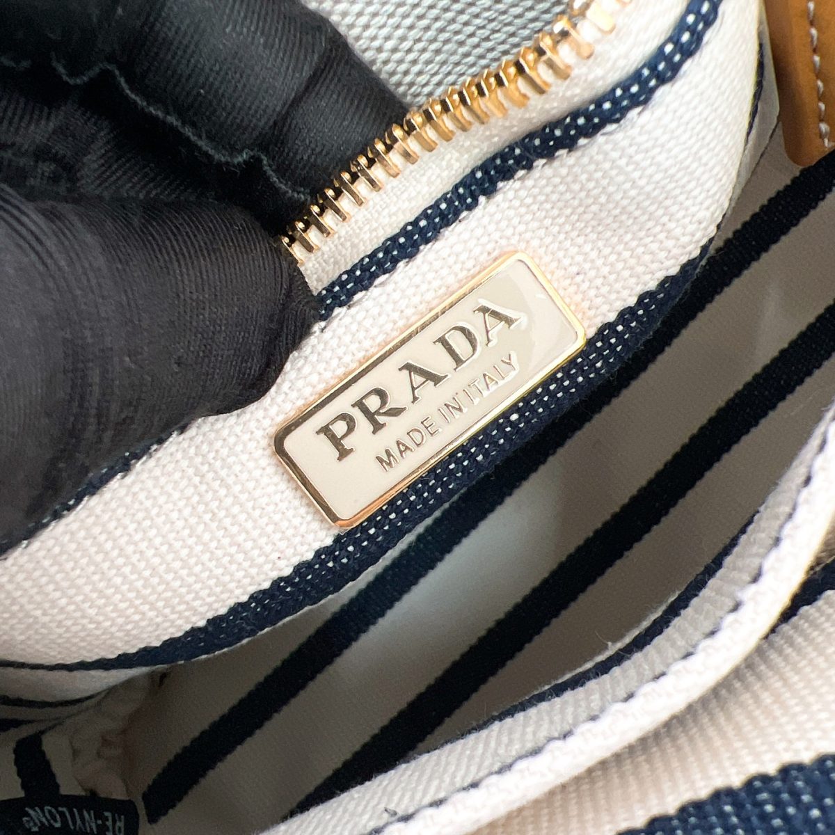 Prada Jardinière striped cotton canvas mini-bag - Image 9