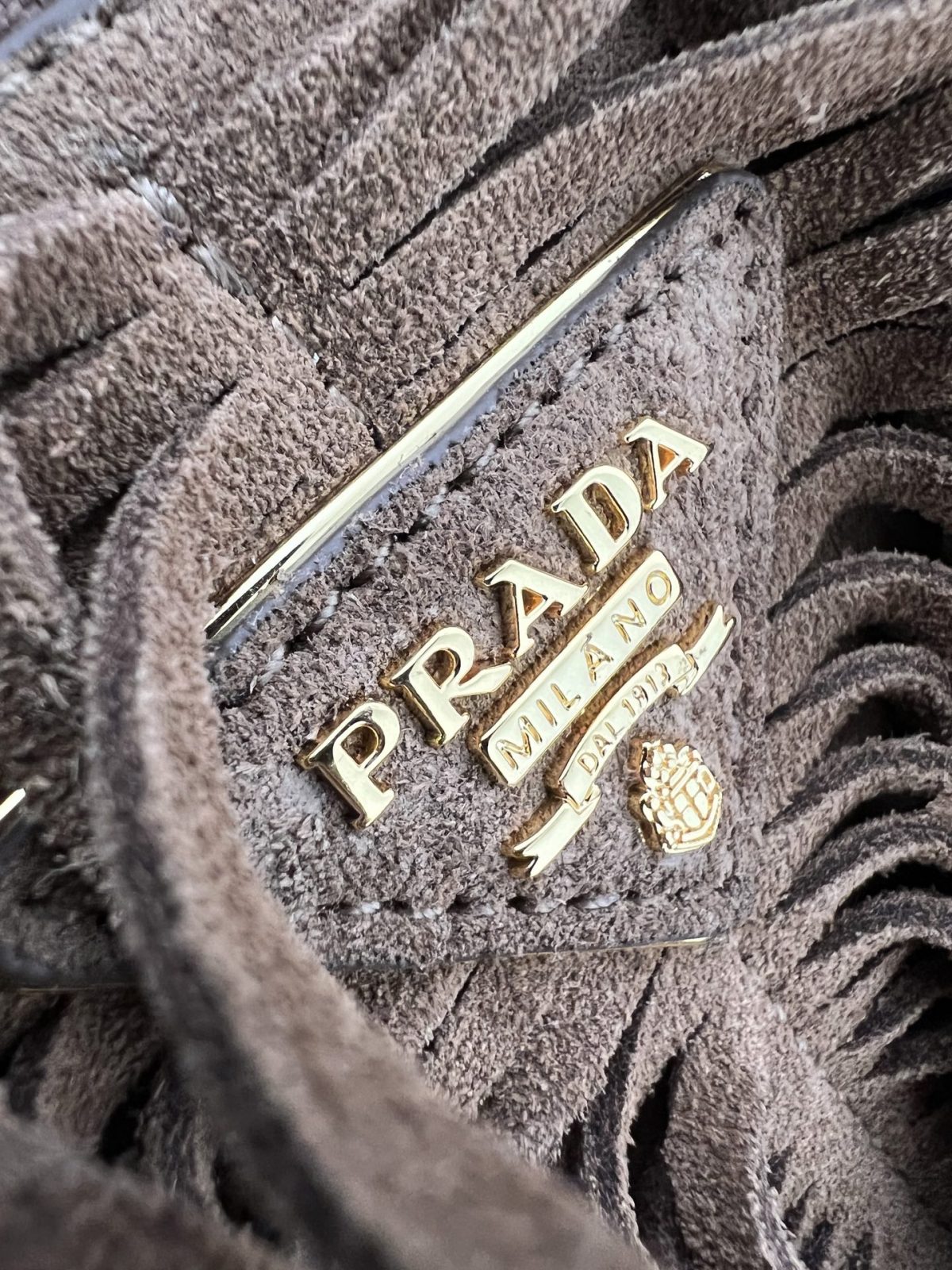 Prada Galleria medium suede bag with fringe - Image 8