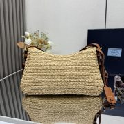 Prada Aimée large crochet and leather bag - Image 2