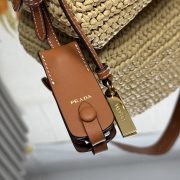 Prada Aimée large crochet and leather bag - Image 6