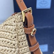 Prada Aimée large crochet and leather bag - Image 7