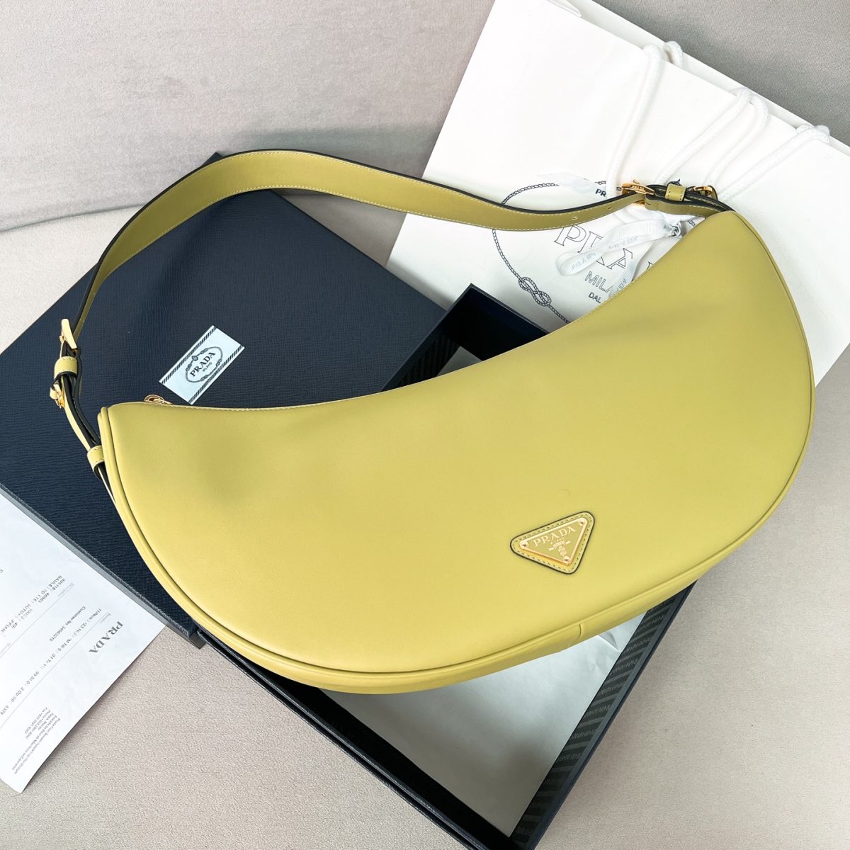 Prada Demi-lune large leather shoulder bag - Image 1