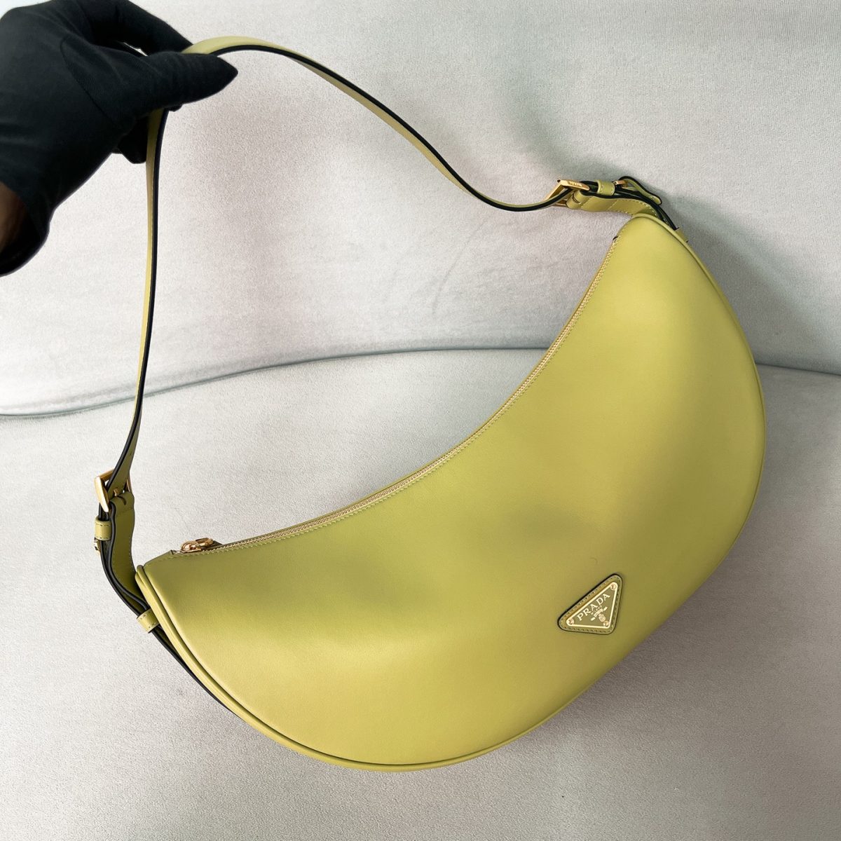 Prada Demi-lune large leather shoulder bag - Image 2