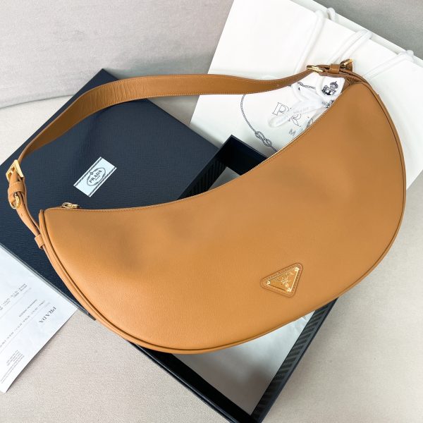 Prada Demi-lune large leather shoulder bag