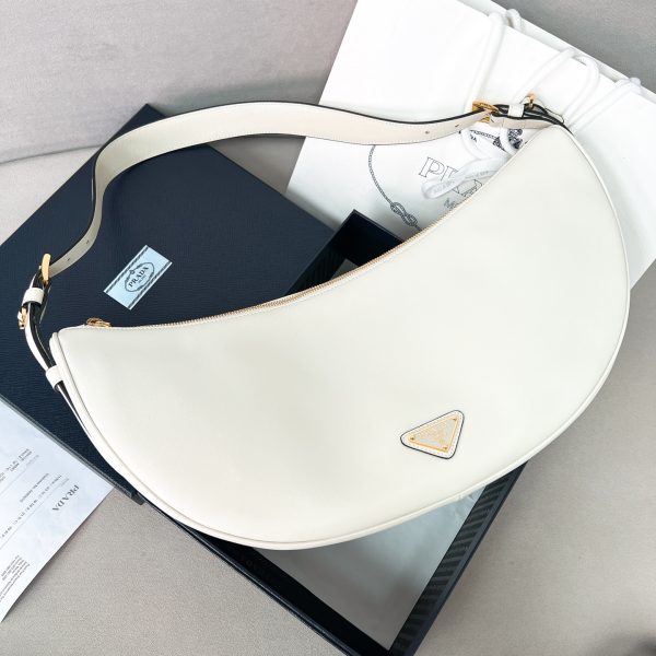 Prada Demi-lune large leather shoulder bag