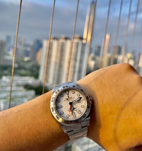 Best AAA Swiss Rolex Explorer II 216570 Replica with Polar White Dial, Stainless Steel Case – Super Clone Quality Watch For Men photo review