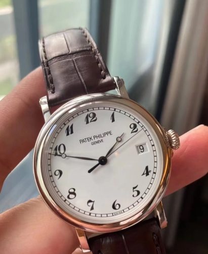 Best Swiss Patek Philippe Calatrava 5153J-011 Replica, 38mm, Super Clone, Brown Leather photo review