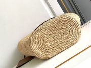 Medium Supple Celine Classic Panier In Raffia And Calfskin - Image 4
