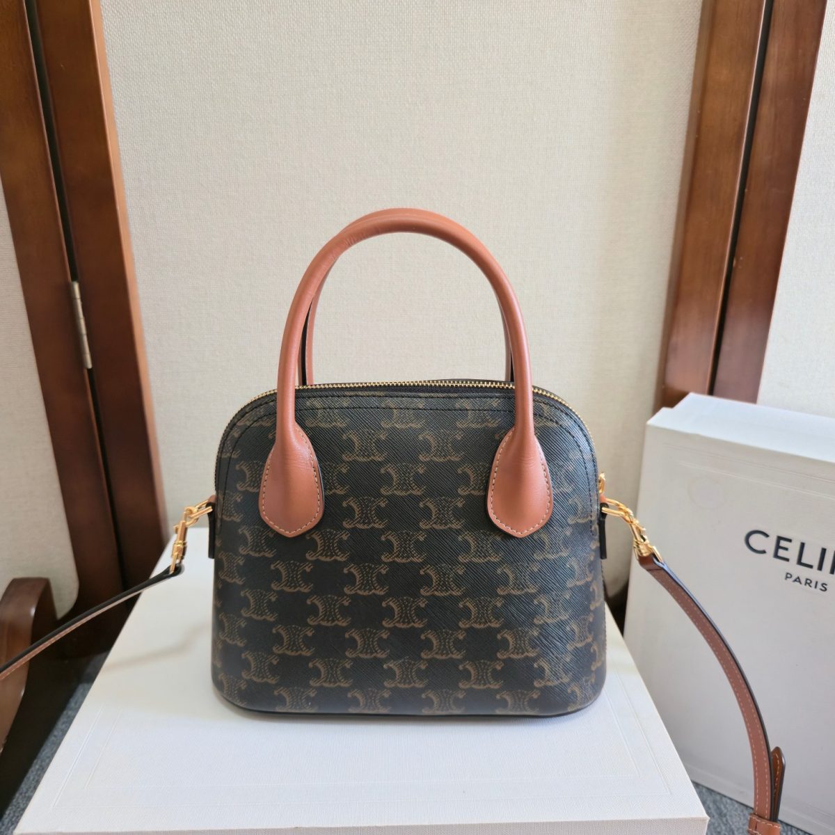 Celine Teen Honorine Bag In Triomphe Canvas And Calfskin - Image 2