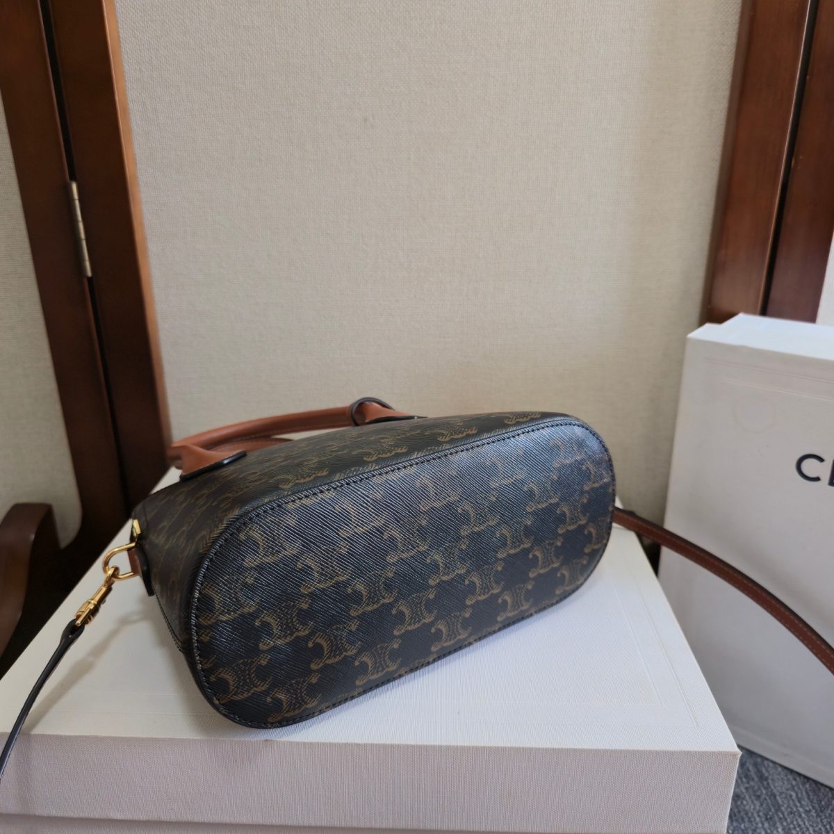 Celine Teen Honorine Bag In Triomphe Canvas And Calfskin - Image 3