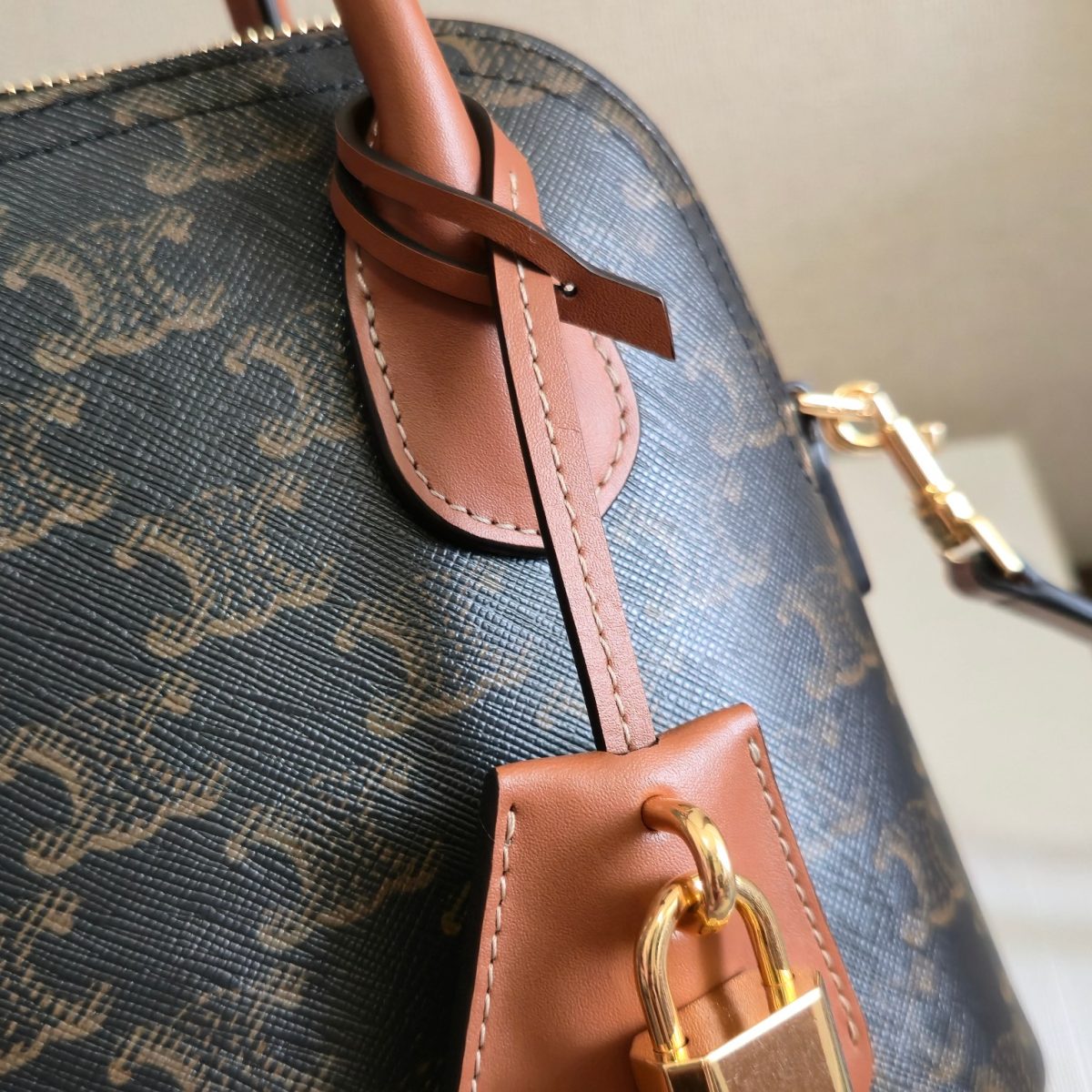 Celine Teen Honorine Bag In Triomphe Canvas And Calfskin - Image 8