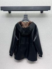 LouisVuitton Leather Peplum Parka - Image 6