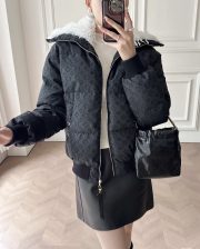 LouisVuitton Feather Collar Puffer Jacket